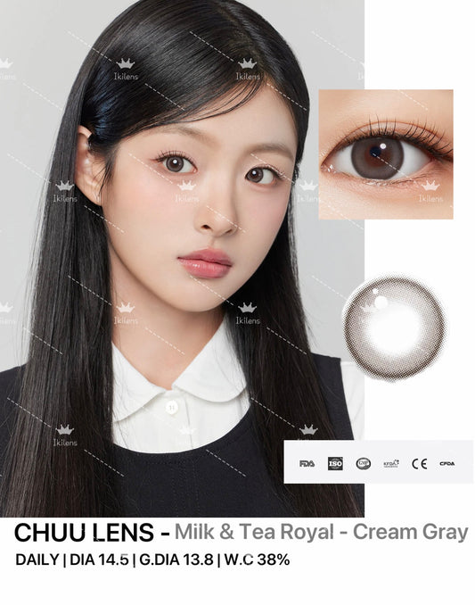 CHUU Lens ( Milk & Tea Royal - Cream Gray )